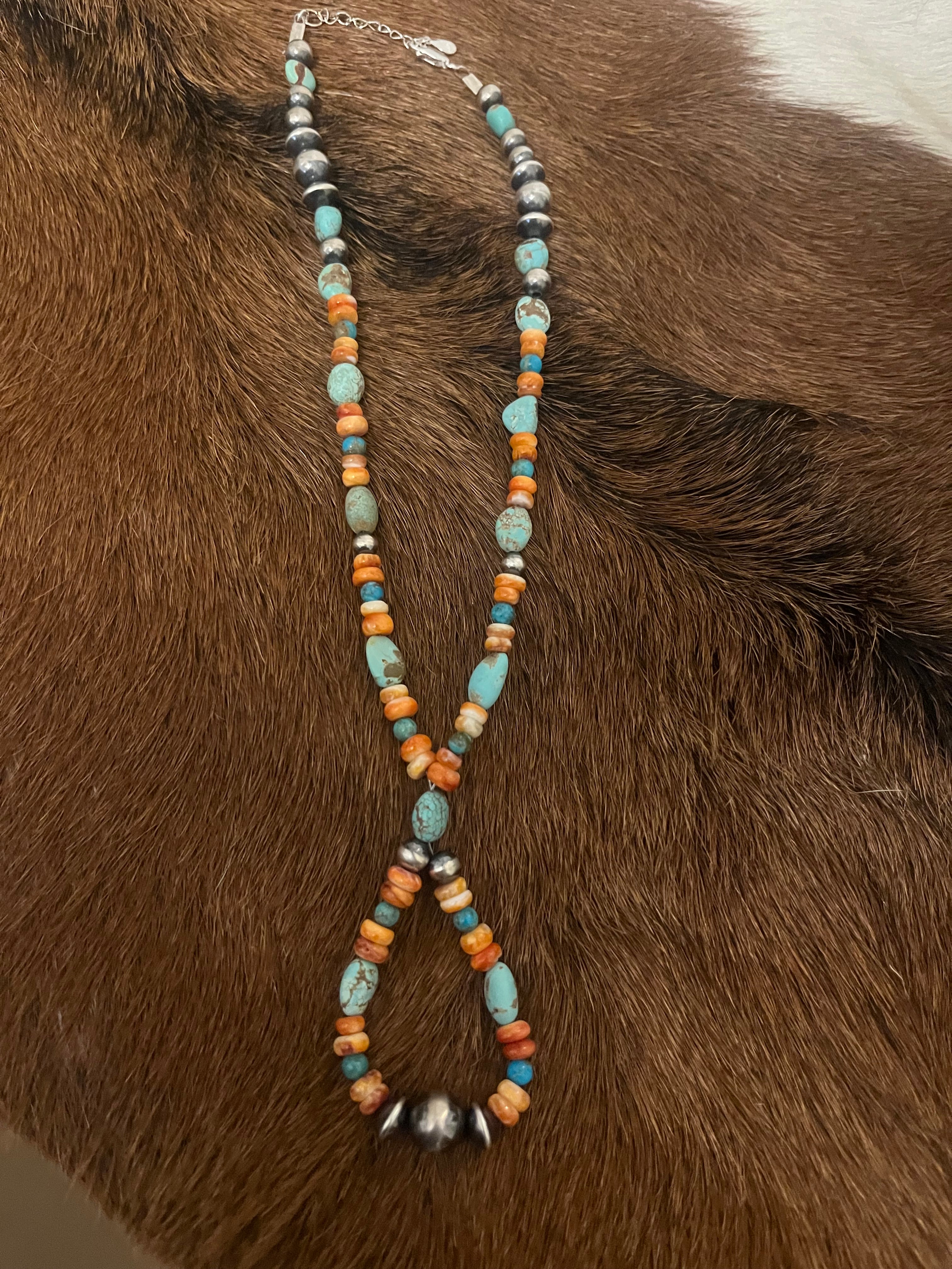 Spiny & Number 8 Necklace 16”