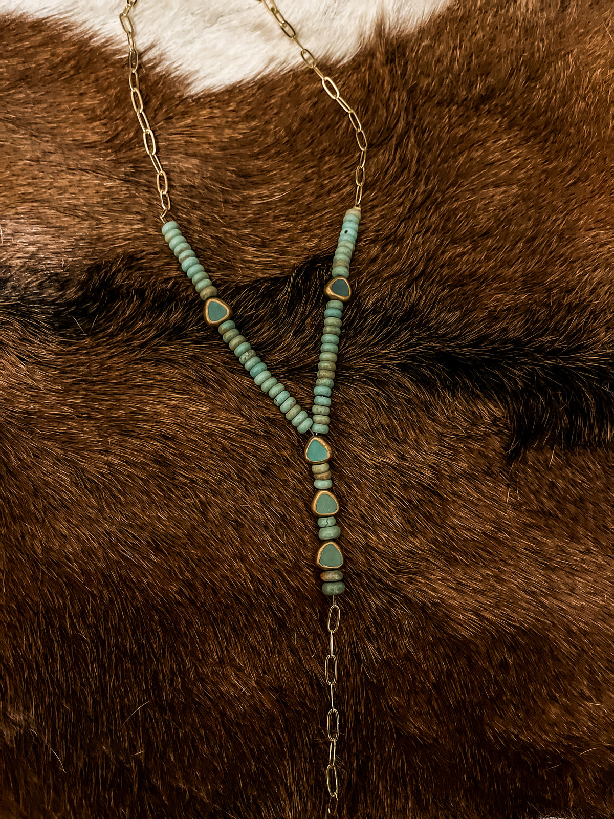 Gypsy woman lariat necklace 20”